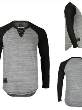 ZIMEGO Long Sleeve Henley Sz XXL